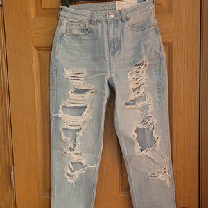 NWT American Eagle Blue Mist Distressed Jeans Size 2